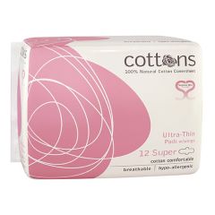 Cottons Ultrathin Pad Wings Super 12s