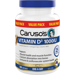 Caruso’s Vitamin D3 1000iu 500 Caps