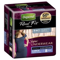 Depend Real Fit Underwear Super Large 8 Pack
