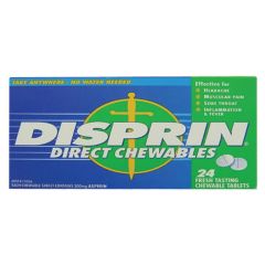 Disprin Direct Chewable Pain Relief Tablets 300mg Aspirin 24 Pack