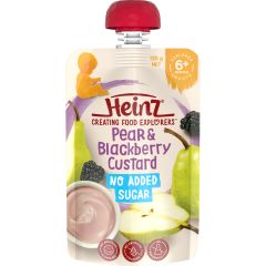 Heinz Pear Blkberry Custd Pouch 120g Z6