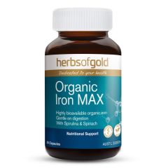 Herbs of Gold Organic Iron MAX | 30 Capsules