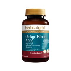 Herbs of Gold Ginkgo Biloba 6000 60 Caps