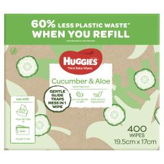 Huggies Wipes Mega C/Ber & Aloe 400Pk