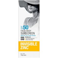 Invisible Zinc Face & Body SPF 50 150g