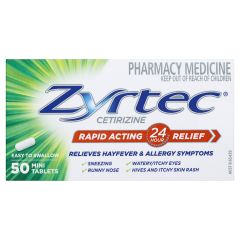 Zyrtec 10mg 50 Tablets