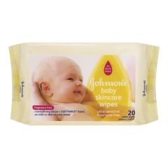 Johnson'S Baby Wipes Skincare Fragrance Free 20 Wipes