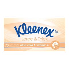 Kleenex Aloe Vera & Vitamin E 3 Ply Large & Thick Facial Tissues 70 Pack