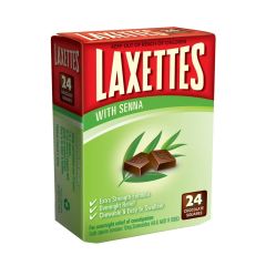 Laxettes Senna Laxative Chocolate 24 Pack