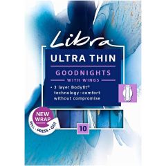 Libra Invisible Pads Extra Long With Wings 10 Pack