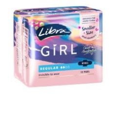 Libra Girl Regular Pads Withwings 12 Pack