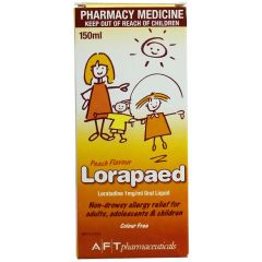 Lorapaed Liquid Peach Flavour 150Ml (Loratadine)