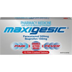 Maxigesic Maxigesic 12 Tablets (Paracetamol, Ibuprofen)