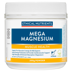 Ethical Nutrients Mega Magnesium Citrus 200gm Powder