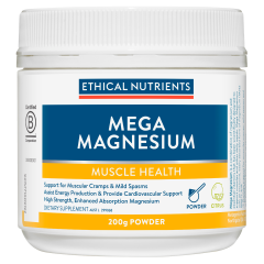 Ethical Nutrients Mega Magnesium Citrus 200gm Powder