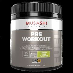 Musashi Pre Workout Lemon Lime 225g