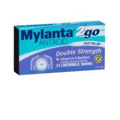 Mylanta 2Go Antacid Double Strength 24 Tablets