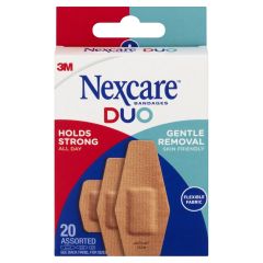 Nexcare Duo Fabric Assrtd Strip 20Pk