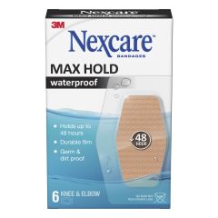 Nexcare Max W/P Knee Elbow 6Pk