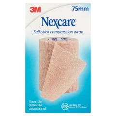 Nexcare Self Stick Compression Wrap 75Mm Unstretched 2 Metres