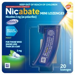 Nicabate Minis Lozenge Mint 2mg 20Pk