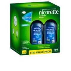 Nicorette Quit Smoking Extra Strength Cooldrops Nicotine Lozenge Icy Mint 8 X 20 Pack