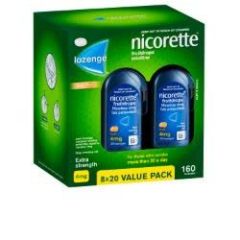 Nicorette Quit Smoking Extra Strength Nicotine Lozenge Fruitdrops 8 X 20 Pack