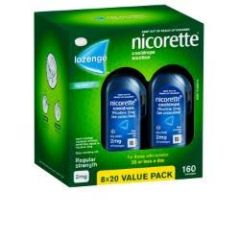 Nicorette Quit Smoking Regular Strength Cooldrops Nicotine Lozenge Icy Mint 8 X 20 Pack