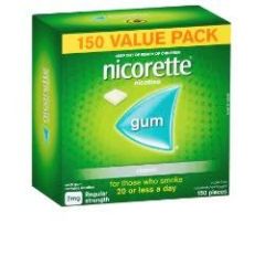 Nicorette Quit Smoking Regular Strength Nicotine Gum Classic 150 Pack