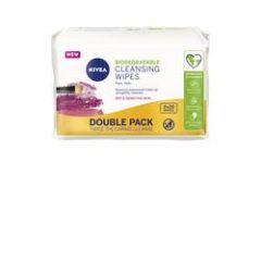 Nivea Gentle Biodegradable Facial Cleansing Wipes Twin Pack 50 Wipes