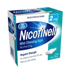 Nicotinell Stop Smoking Mint Gum Regular Strength 2mg 216 Pack (Nicotine)