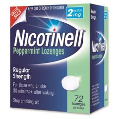 Nicotinell Stop Smoking Peppermint Lozenge Regular Strength 2mg 72 Pack