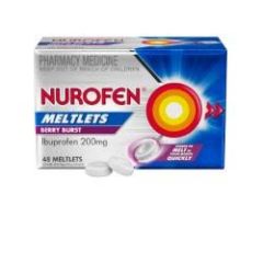 Nurofen Meltlets Berry Burst 200mg 48 (Ibuprofen)