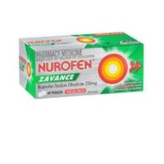 Nurofen Zavance Ibuprofen Sodium Dihydrate 256mg 48 Tablets