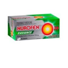 Nurofen Zavance Ibuprofen Sodium Dihydrate 256mg 96 Tablets