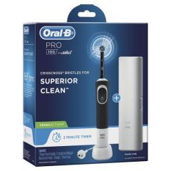 Oral-B Pro 100 Cross Actionpower Toothbrush Black 1 Ea