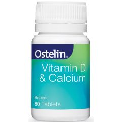 Ostelin Calcium & Vitamin D- D3 For Bone Health + Immune Support 60 Tablets