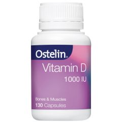 Ostelin Vitamin D 1000IU - D3 For Bone Health + Immune Support 130 Capsules