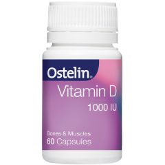 Ostelin Vitamin D 1000Iu - D3 For Bone Health + Immune Support 60 Capsules