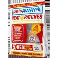 Pain Away Heat Patches Reg 5Pk