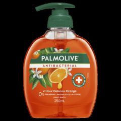 Palmolive Antibacterial Liquid Hand Wash Soap, 250Ml, Orange 2 Hour Defence Pump, No Parabens Phthalates Or Alcohol
