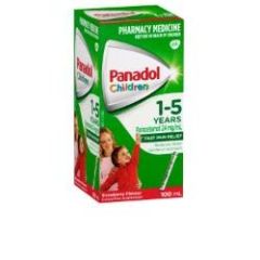 Panadol Children 1-5 Years Strawberry Flavour 100mL (Paracetamol)