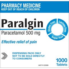 Paralgin Tab 500mg 1000 (Paracetamol)