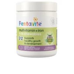 Pentavite Multivitamin + Iron Kids Chewables 60 Tablets