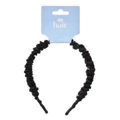 Ph Wrinkle Satin Headband Black