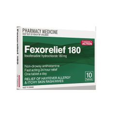 Pharmacy Action Fexorelief 180mg 10 (Fexofenadine)