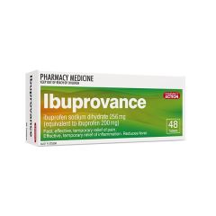 Pharmacy Action Ibuprovance 256g 48 Tabs (Ibuprofen Sodium Dihydrate)