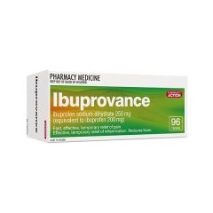 Pharmacy Action Ibuprovance 256g 96 Tabs (Ibuprofen Sodium Dihydrate)