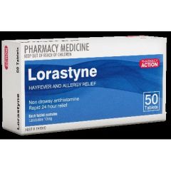 Pharmacy Action Lorastyne 10mg 50 (Loratadine)