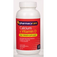 Pharmacy Care Calcium & Vitamin D 120 Tablets